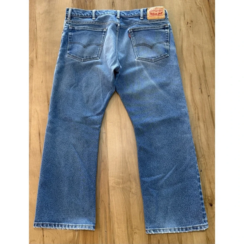 Levi's 517 Slim Bootcut Denim Blue Jeans Cotton Blend Men's 38x29 Farm Worn
